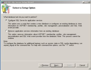 Select a Setup Option