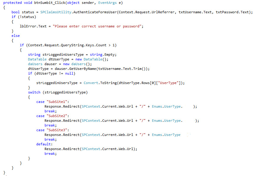 Creating a Custom Login Page for FBA in SharePoint 2010 – Part2 – Kirti ...