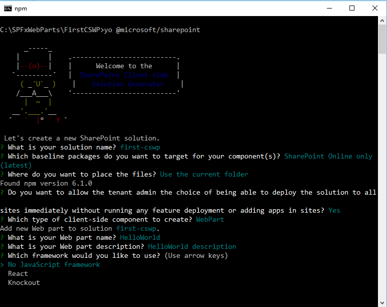 SharePoint Framework – Part 9 (Create a Client Web Part Using SPFx ...